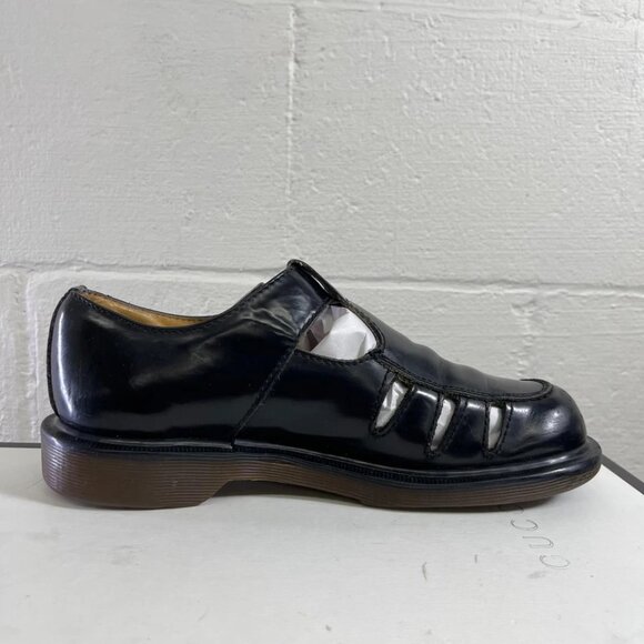 Dr Martens 8251 Mary Jane Sandals Black Leather Buckle Women's 6 UK England Made - Picture 2 of 11